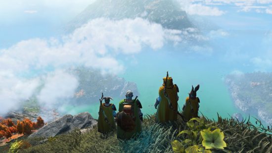 New PS5 games 2024 TBC: Four humanoid figures overlooking a vista in Light No Fire.