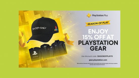 PS Plus Season of Play: an image of the PS Gear Store discount code
