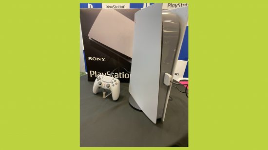 PS5 PS1-themed console Anniversary Edition teaser: an image of a grey PlayStation 5 console