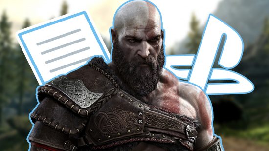 PS5 patent Sony adaptive difficulty: Kratos from God of War with his distinct red markings