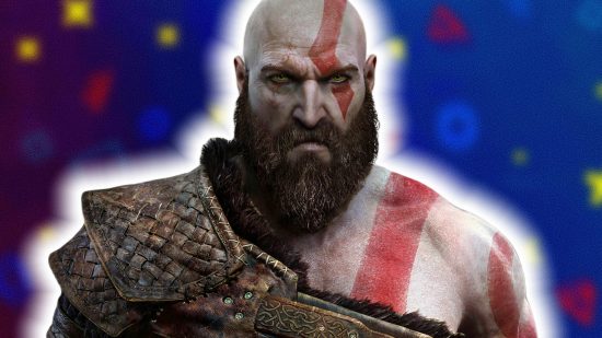 PS5 system update December 2023: an image of Kratos and some PlayStation logos