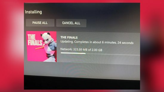 The Finals Xbox update patch