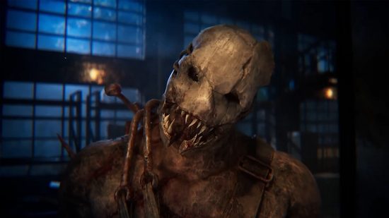 Best crossplay games: a Dead by Daylight killer with sharp teeth and a skeletal face