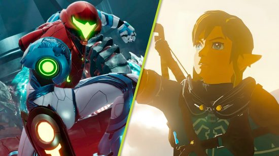 Best Nintendo Switch Games 2024: An image of Samus from Metroid Dread and Link from The Legend of Zelda Tears of the Kingdom.