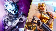 Best Xbox Battle Royale Games 2024: An image of Ghost in Call of Duty Warzone, and Zeus in Fortnite.