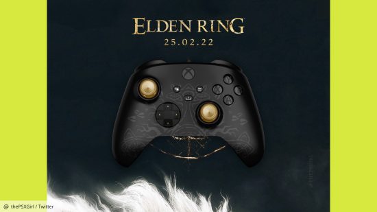 Elden Ring Playasia controller leak: Caye's original gold and black Elden Ring controller design