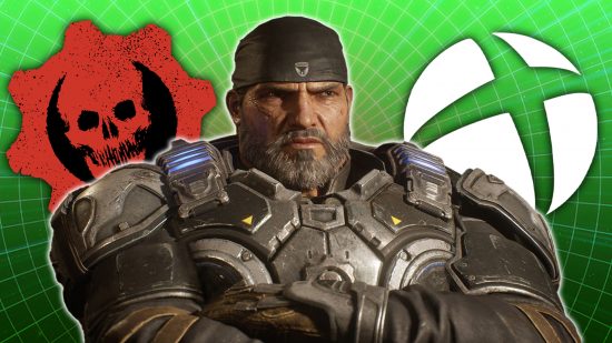 Gears of War Collection: An image of Marcus Fenix from the Gears of War franchise on Xbox.