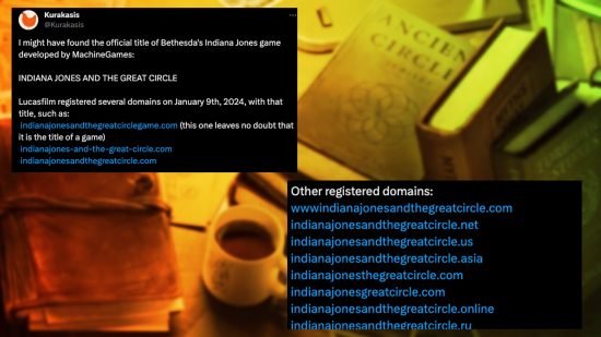 Indiana Jones and The Great Circle trademark and domains