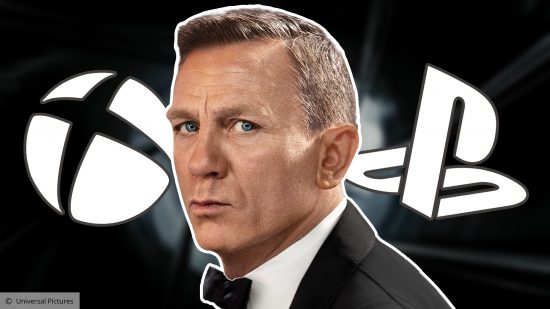 Project 007 multiple games: current 007 star Daniel Craig wearing a suit and bow tie