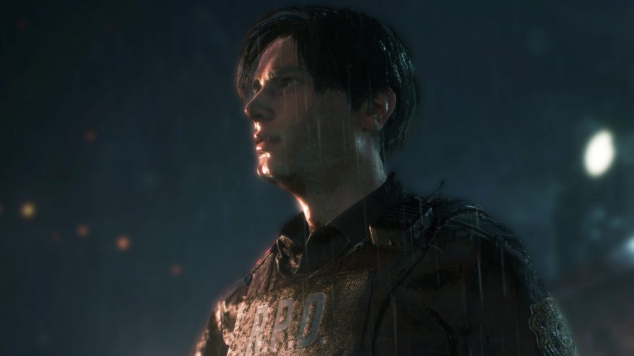 Resident Evil 2: Leon Kennedy in his RPD get-up