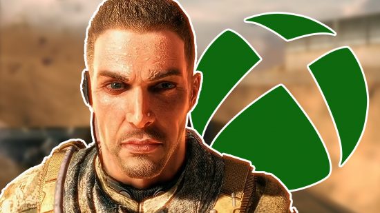 Xbox Spec Ops The Line delisted: a soldier with short brown hair next to the Xbox logo