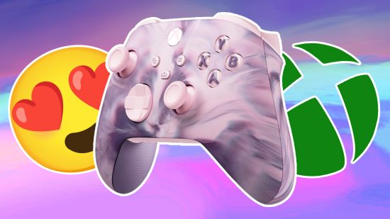 Xbox Vapor controllers: the pink and purple Dream Vapor colorway controller