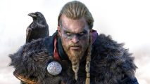 Assassin's Creed Infinity microtransactions: a blonde viking with plaited hair and a raven on their shoulder