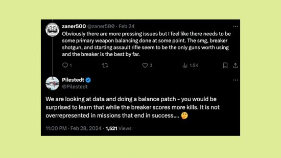 Helldivers 2 update breaker nerf: An image of Johan Pilestedt talking about Helldivers 2 patches.