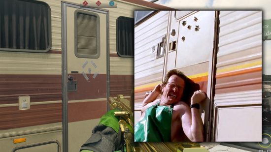 MW3 breaking bad easter: An image of the Walter White and the RV from breaking bad.