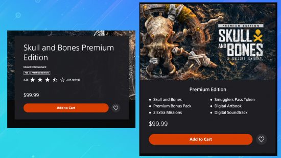 Skull and Bones Premium Edition: An image of Skull and Bones Premium Edition bonuses on the PlayStation Store.