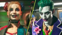 Suicide Squad Kill the Justice League Loading Metropolis update: An image of Harley Quinn and the Joker in Suicide Squad Kill the Justice League Season 1.