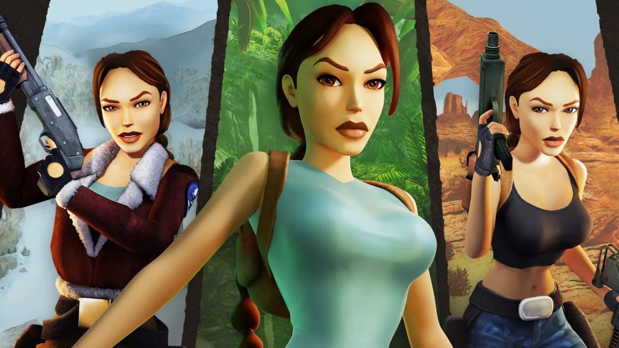 Tomb Raider 1-3 Remastered: Lara Croft in her trademark green tank top