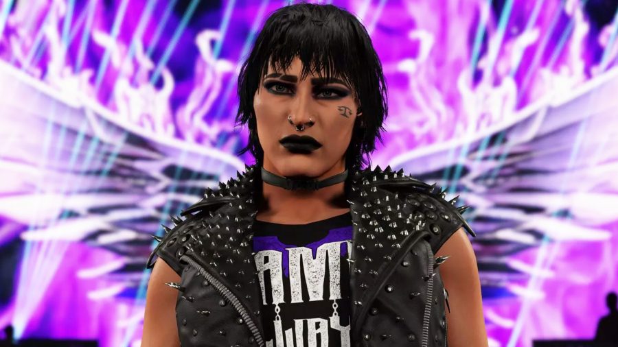 An image of Rhea Ripley in WWE 2K24.