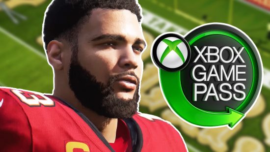 Xbox Game Pass February 2024 second drop: a Madden 24 player in a red jersey