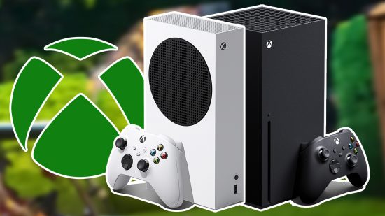 Xbox update download speed: an Xbox Series X and S side-by-side
