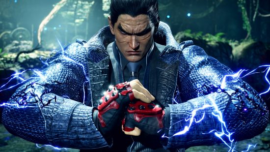 Best games: Kazuya Kazuma punching his fist into his palm in Tekken 8
