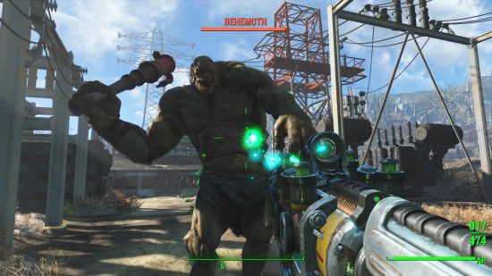 Best Xbox Game Pass games: a giant behemoth getting ready to swing its club in Fallout 4