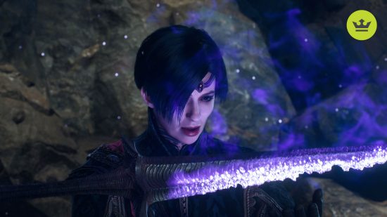 Dragon's Dogma 2 Pawns: An image of the Arisen holding a glowing blade in Dragon's Dogma 2.