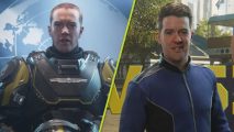 Helldivers 2 craig lee thomas interview: An image of Craig Lee Thomas in the Helldivers 2 introduction cinematic.