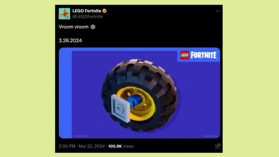 LEGO Fortnite new wheels update: An image of the new wheels in LEGO Fortnite.
