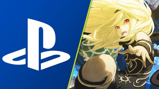 PS5 Gravity Rush 2 remaster leak: a PlayStation logo next to a blonde-haired girl wearing a brown outfit