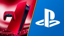 PS5 update new shut down animation: An image of a RED PS5.