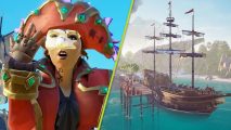 Sea of Thieves preview event 2024: An image of a pirate and a ship in Sea of Thieves.