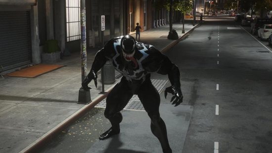 Spider-Man 2 debug mode: An image of playing as Venom in Spider-Man 2.