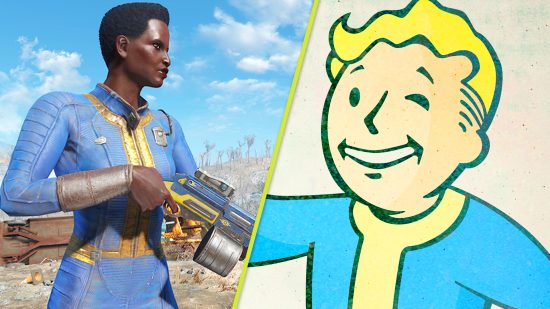 Fallout 4 next-gen update: An image of a Vault Dweller and Vault Boy in Fallout 4.