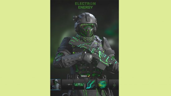 MW3 Electron Energy Prime Gaming: An image of the Subatomic operator skin in Call of Duty MW3.
