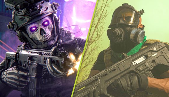 MW3 Season 3 Reloaded update: An image Zombie Ghost and a Gas Mask operator in Warzone.