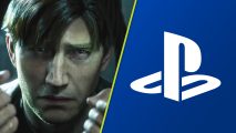 Silent Hill 2 remake PlayStation Showcase 2024: a depressed-looking man stares into the camera