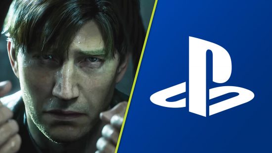 Silent Hill 2 remake PlayStation Showcase 2024: a depressed-looking man stares into the camera