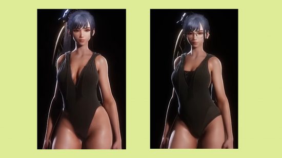 Stellar Blade censored outfits: An image of Eve's holiday bunny outfit in stellar blade.