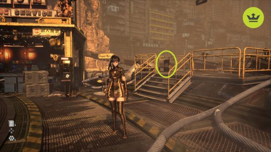 Stellar Blade Deluxe Edition content how to: the location of the bonus items marked with a lime green circle