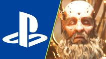 Orcal with his big, bushy beard next to the PlayStation logo