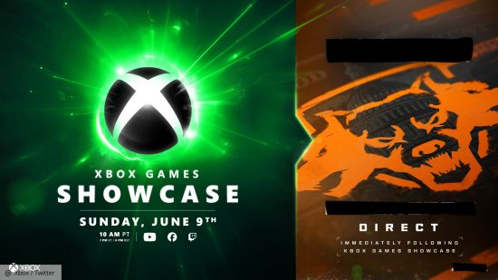 Xbox Games Showcase June 2024: the Xbox logo next to a logo of a three-headed dog