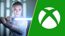 Star Wars Xbox game sale: An image of Rey in Star Wars Battlefront 2.