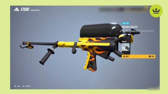 The Finals Dragon's Breath skin: An image of the flamethrower in The Finals.