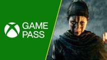 Xbox Game Pass May 2024 wave two Hellblade 2 Lords of the Fallen: Senua with black face markings next to the Game Pass logo