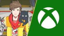 Xbox Game Studios closures communication: a brown haired boy with a cat on his shoulder, next to the Xbox logo