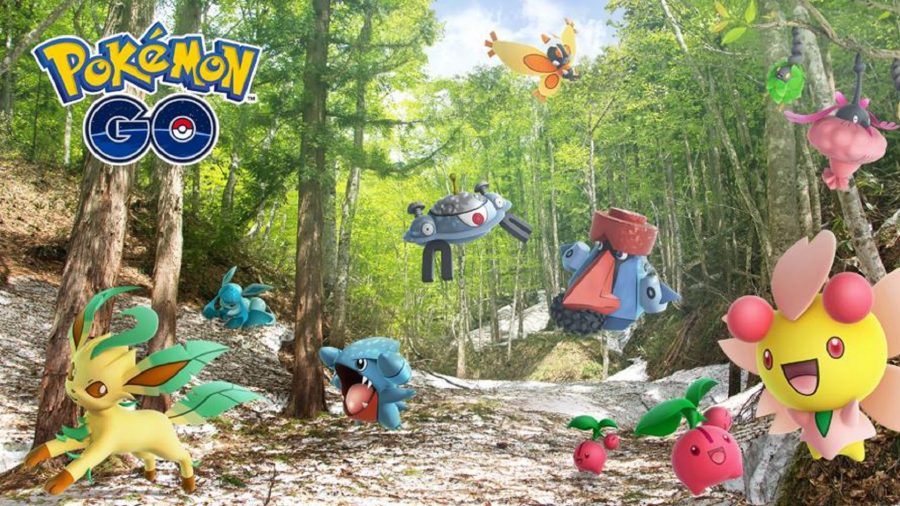 Sinnoh Pokemon roaming a lush forest