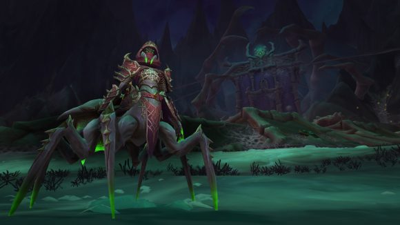 A hooded spider creature from WoW Shadowlands' Maldraxxus