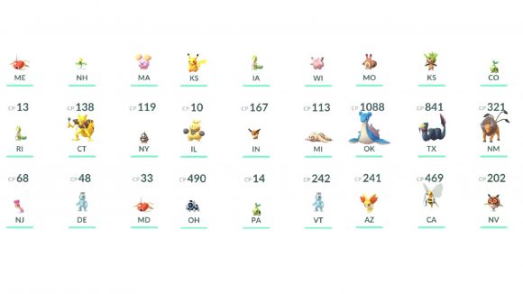 A list of Pokémon in Pokémon GO